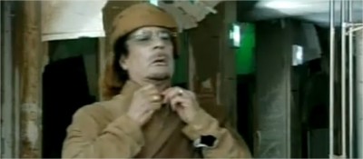 kadhafi face à la tv