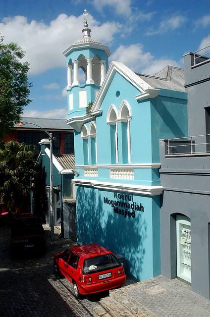 Mosquée bleu ciel à Cape Town Afrique du Sud