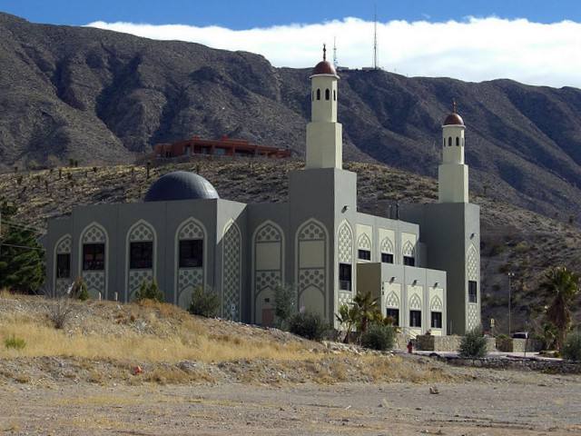 Mosquée au milieu du désert à El Paso