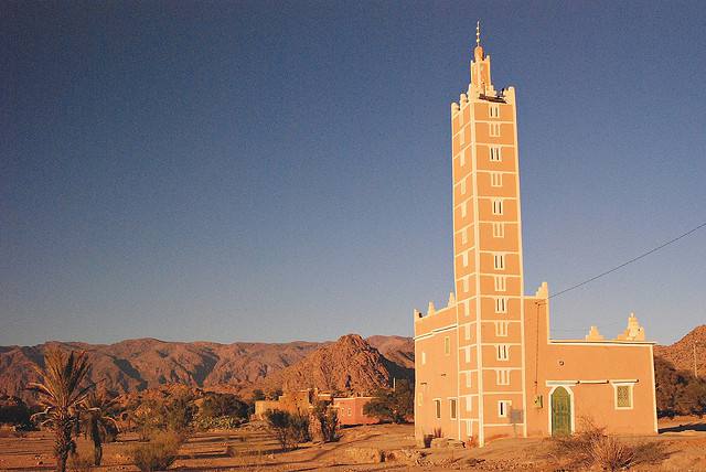 Mosquée située à Tafraoute au Maroc 