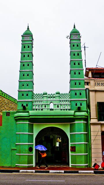 Mosquée avec deux minarets à singapore