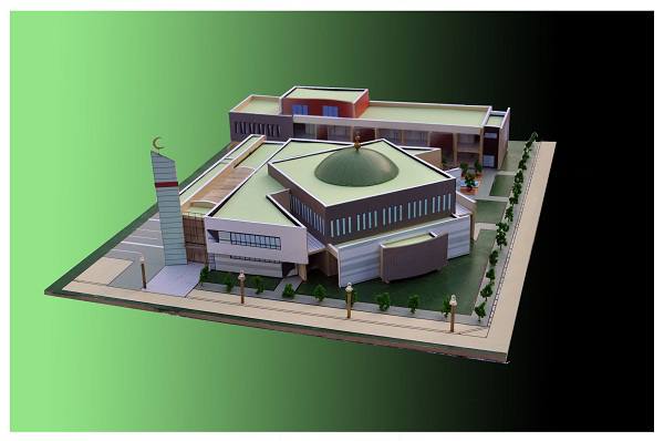 Maquette de la nouvelle mosquée de Nantes - Asslam quartier malakoff
