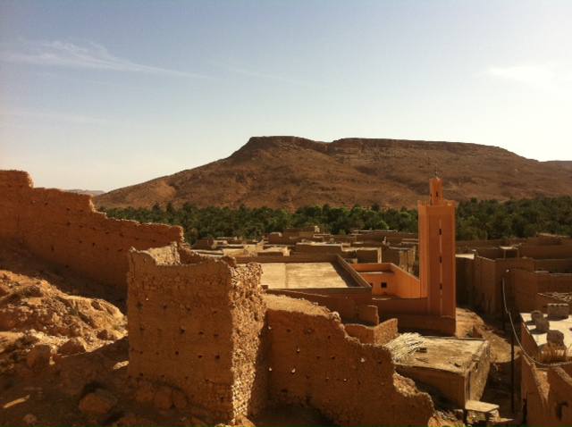 Mosquée située dans la vallée de Ziz au Maroc