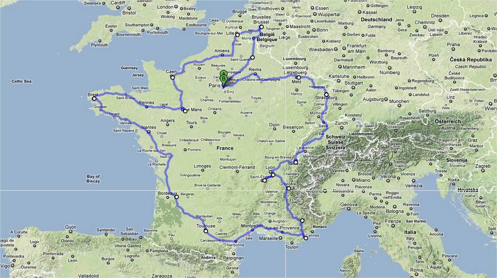 La carte du Ramadan Road Trip