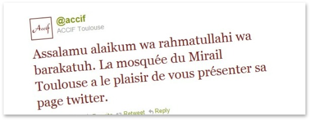 Twitter Accif Mosquée de Mirail Toulouse