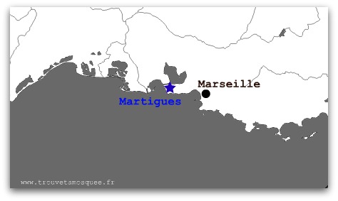 La carte Martigues Marseille