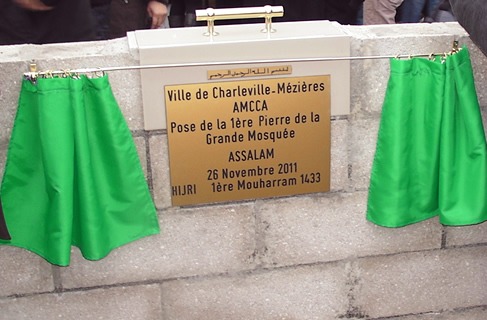 Première pierre de la mosquée de Charleville Mezieres
