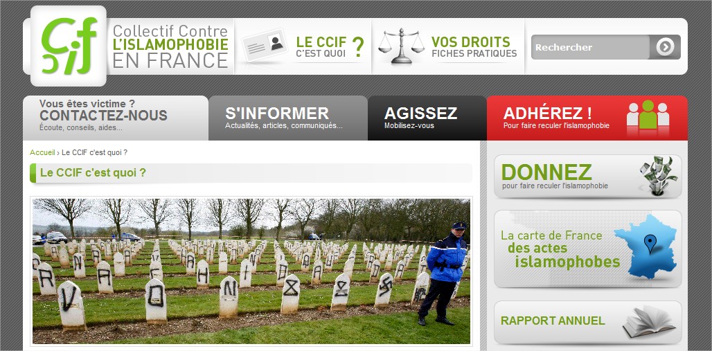 Le nouveau site du collectif contre l’islamophobie en France