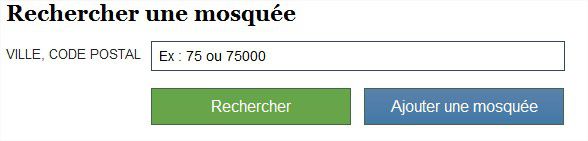 Module de recherche trouvetamosquee.fr