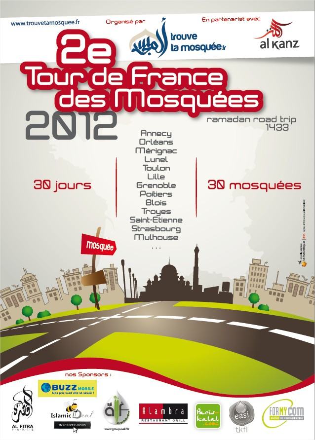 L’affiche officielle du Tour de France des mosquées 2012