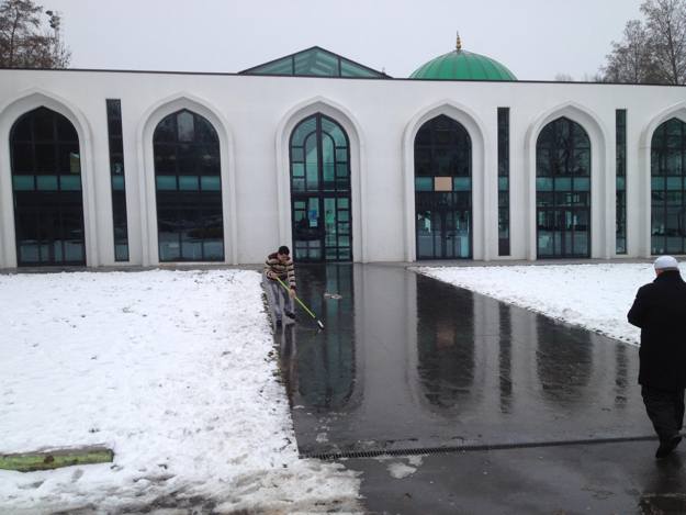 La mosquée de Villeuenve d'Ascq sous la neige