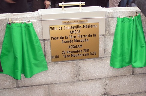Première pierre de la mosquée de Charleville Mezieres