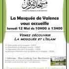 Affiche portes ouvertes de la mosquée de Valence