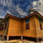 La mosquée jaune de l'île Pulau aur